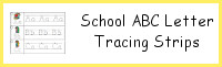 School ABC Letter Tracing Strips