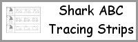 Shark ABC Letter Tracing Strips