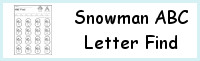 Snowman ABC Letter Find