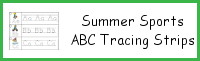 Summer Sports ABC Tracing Strip