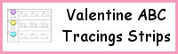 Valentine ABC Tracing Strips