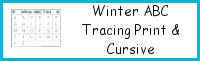 Winter ABC Tracing Print & Cursive