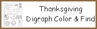 Thanksgiving Digraph Color & Find