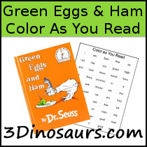 Color As You Read: Green Eggs & Ham - 3Dinosaurs.com