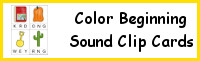 Color Beginning Sound Clip Cards