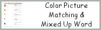 Color Picture Matching & Mixed Up Word