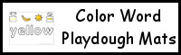 Color Word Playdough Mats