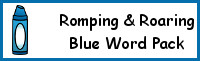 Romping & Roaring Color Word Blue Pack