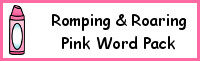 Romping & Roaring Color Word Pink Pack