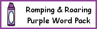 Romping & Roaring Color Word Purple Pack