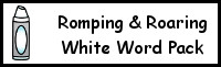 Romping & Roaring Color Word White Pack