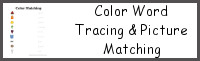 Color Word Tracing & Picture Matching