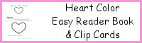 Heart Color Easy Reader Book & Clip Cards