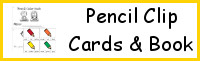 Pencil Color Clip Cards & Easy Reader Book