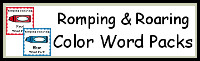 Romping & Roaring Color Word Packs