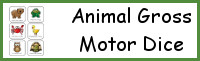 Animal Themed Gross Motor Dice