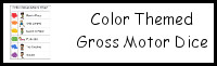 Color Themed Gross Motor Dice