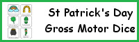 St Patrick's day Gross Motor Dice & Set