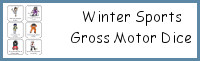 Winter Sports Gross Motor Dice