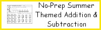 No-Prep Summer Themed Addition & Subtraction