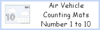 Air Vehicle Counting Mats Number 1 to 10