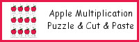 Apple Multiplication Cut & Paste & Puzzles