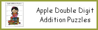 Apple Double Digit Addition Puzzles