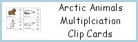 Arctic Animals Multiplication Clip Cards