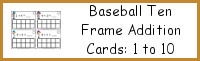 Baseball Ten Frame Addition Card