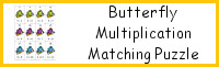 Butterfly Multiplication Matching Puzzles