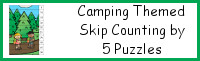 Camping Themed Skip Counting by 5 Puzzles