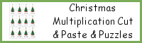 Christmas Multiplication Cut & Paste & Puzzles Printables