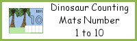 Dinosaur Counting Mats Number 1 to 10