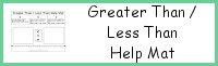 Greater Than / Less Than Math Help Mat