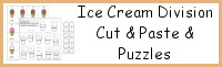 Ice Cream Division Cut & Paste & Puzzles