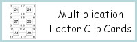 Multiplication Factor Clip Cards Set