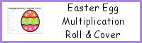 Easter Egg Multiplication Roll & Cover Printable