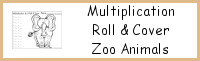 Multiplication Roll & Cover - Zoo