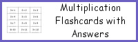 Multiplication Flashcards With Answers