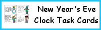 New Years Clocks Task Cards