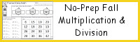 No-Prep Fall Themed Multiplication & Division