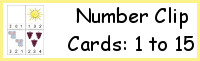 Number Clip Cards 1 to 15