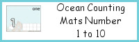 Ocean Counting Mats Number 1 to 10