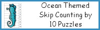 Ocean Themed Skip Counting by 10 Puzzles