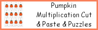 Pumpkin Multiplication Cut & Paste & Puzzles