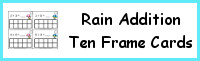 Rain Ten Frame Addition Cards