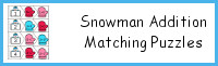 Snowman Addition Matching Puzzles