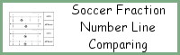 Soccer Fractions Number Line Comparing Printable