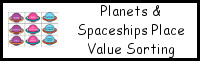 Planet & Spaceship Place Value Sorting Activity