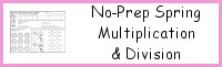 No-Prep Spring Themed Multiplication & Division